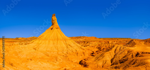 Foto Panorama de badlands dans les Bardenas Reales en Espagne
