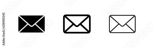 Konstfotografi Mail envelope icon set for email and messaging apps