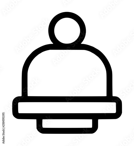 Fotografie Hand-drawn minimalist line art vector illustration of a traditional wooden barre