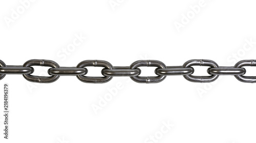 Принти на полотні Isolated strong metal chain showing connection and security, industrial strength