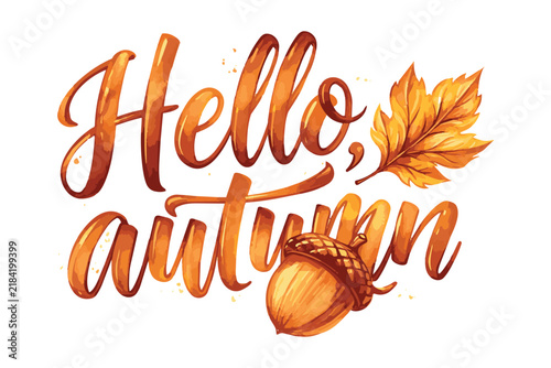 Warm, hand-drawn lettering says 