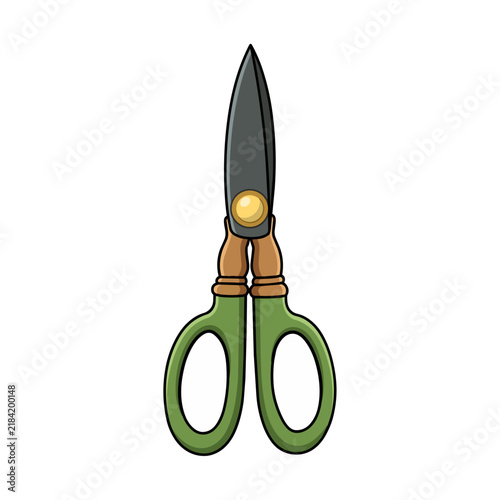 Garden scissors vector icon