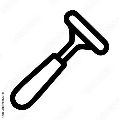 Burnisher Tool Vector Icon Hand Traced Minimalist Outline Illustration for Design Use Clean Simple Shape Metalworking Leathercraft Polishing Instrument Graphic Design Element
