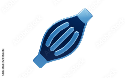 Fotografie Muscle Icon: A stylized blue icon representing a human muscle, symbolizing strength, health, and fitness