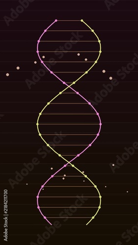 Futuristic DNA Helix Biotechnology Research Vertical Video Background