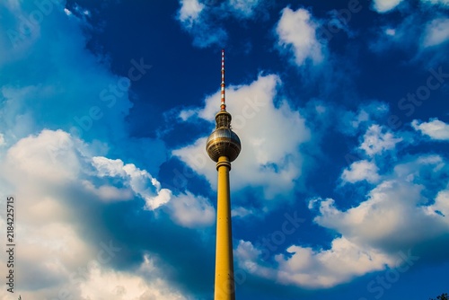 Tall Tower Against Dramatic Sky