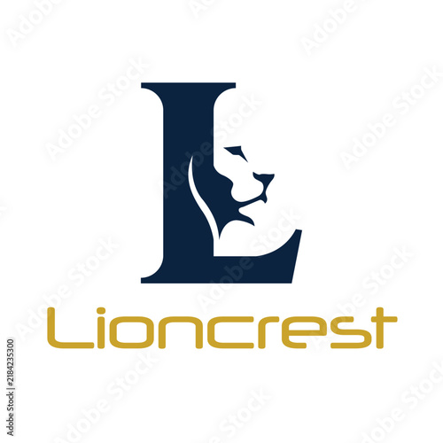 Custom Lion Lettermark Logo with Elegant Serif L and Refined Luxury Branding