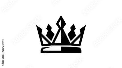 Cuadro en lienzo Stylized Crown Icon, Royal Symbol, Isolated Vector Graphic
