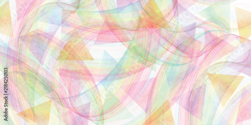 Abstract Watercolor Pattern with Soft Pastel Triangles