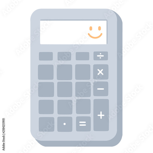 Joyful Counting: Cute Calculator Illustration