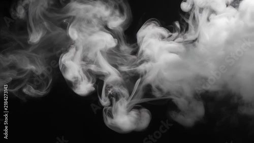 White Smoke Plume Rising and Spreading 4K