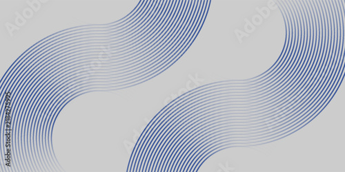 Abstract futuristic technology lines background white grey. Gradient circle line pattern design.