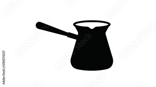 Vector illustration of turkish coffee pot icon on a transparent background