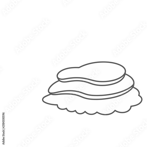 Stack of smooth stones outline