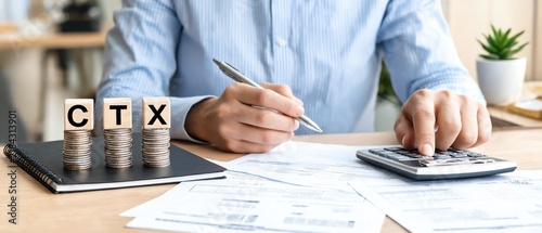 Carbon Tax Accounting Compliance Concept for Sustainable Business Financial Reporting
