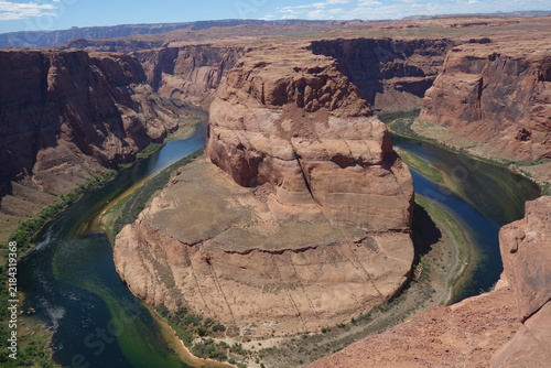 Panoramic View of Horseshoe Bend and Colorado River in Glen Canyon, Arizona, USA