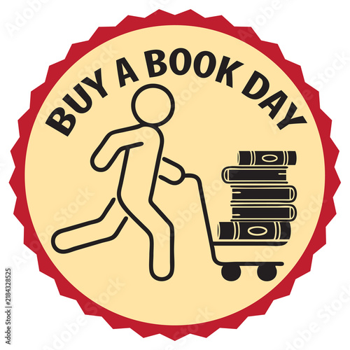 Obraz na płótnie Buy a Book Day sticker