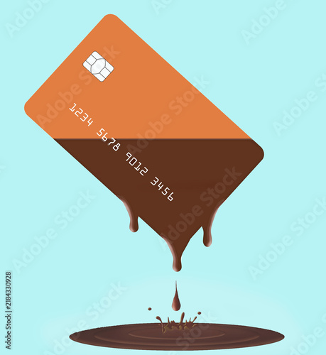 Indulge Your Desires. A credit card dipped in rich, melting chocolate—where sweet temptation meets financial freedom.