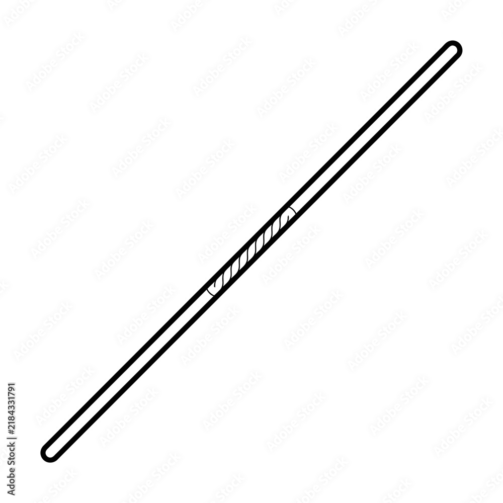 Obraz premium Bo Staff Vector Icon for Martial Arts and Training