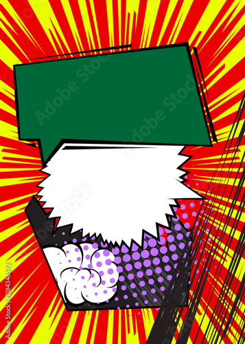 Cartoon background, cool comic book backdrop. Spectacular retro vector comics pop art design.