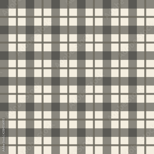 Seamless Tartan Plaid Pattern Vector Charcoal Grey Cream Neutral Menswear Background for flannel textile, wrapping paper and menswear print