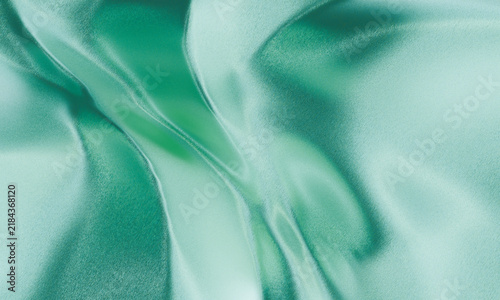Abstract green metallic wave texture background