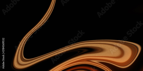 Abstract fluid motion design with gradient swirls isolated on white background