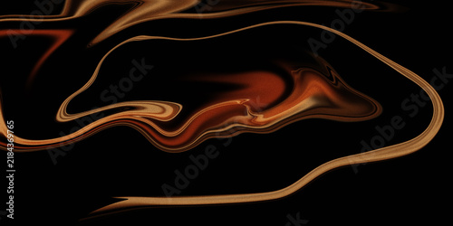 Abstract fluid motion art with gradient colors isolated on white background