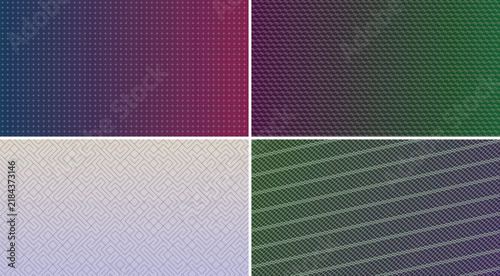 Abstract geometric gradient and pixelated texture pattern design Vector