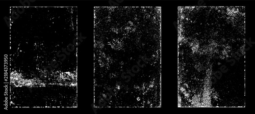 Grunge worn paper effect. Overlay texture stamps with old paper. Stamps distress grain surface dust and rough background concept. Illustration place over object to create grunge effect. Vector EPS10.
