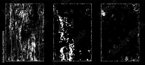 Grunge worn paper effect. Overlay texture stamps with old paper. Stamps distress grain surface dust and rough background concept. Illustration place over object to create grunge effect. Vector EPS10.
