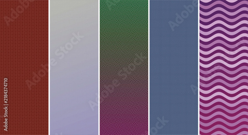 Geometric abstract fabric with wavy purple and brown patterns Vector