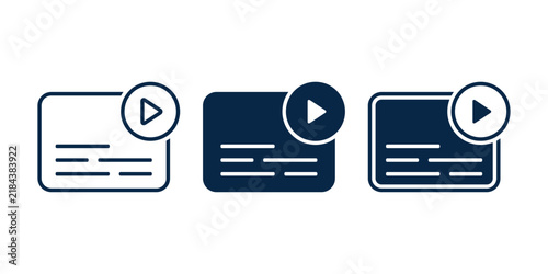 Video CC Sub Icon. Vector Illustration