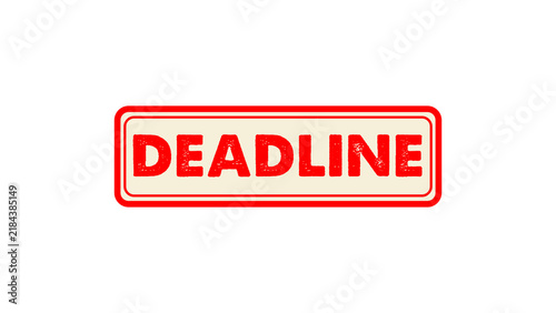 Vintage deadline stamp graphic isolated on transparent background