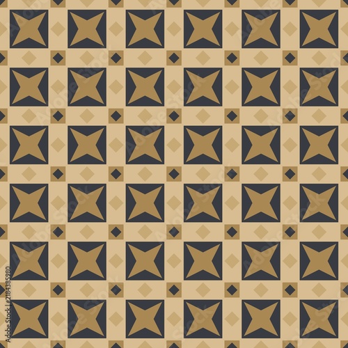 Cuadro en lienzo Geometric pattern features repeating diamond shapes
