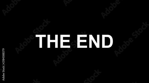 Bold White Serif Typography Displaying The Closing Scene Of A Narrative Motion Picture Against A Minimalist Deep Black Background