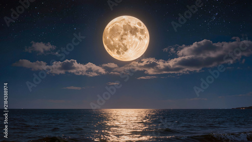 moon over the sea