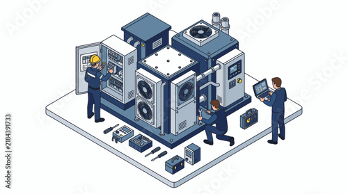 HVAC System Installation and Maintenance by Technicians.