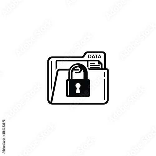 Locked folder with data files icon