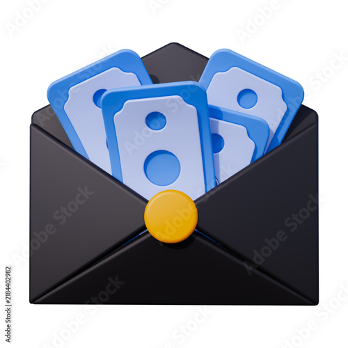 Pay Envelope 3D Icon
