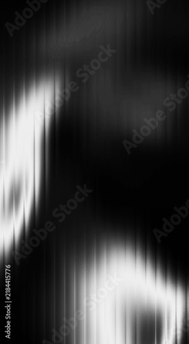 Bild auf Leinwand Abstract monochrome fluted glass background with vertical textured lines and high contrast light leaks creates minimalist dark cinematic aesthetic design