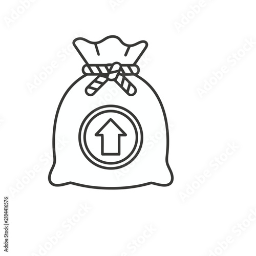 Money Bag with Up Arrow Icon
