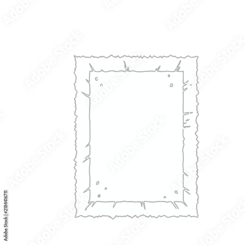 Rough frame with torn edges