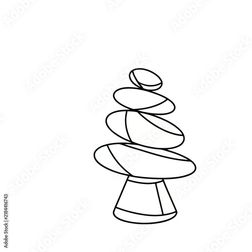 Stacked stones illustration