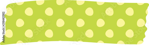Green Polka Dot Washi Tape Cute Decorative Border Strip