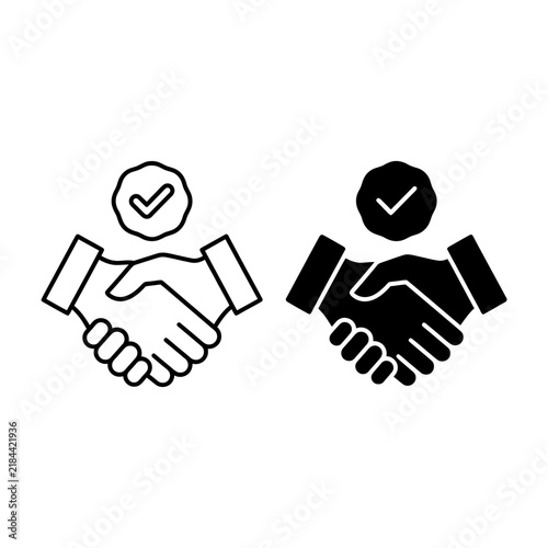 Handshake agreement partnership icon