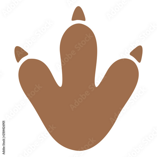Brown Dinosaur Footprint Track