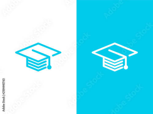 Graduation logo design icon vector template