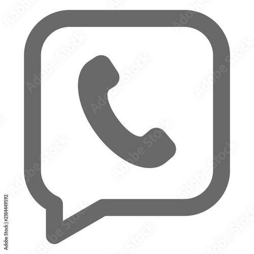 vector phone icon with speech bubble