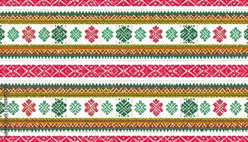 Indigenous Latin American Tribal Textile Seamless Vector Pattern Collection.